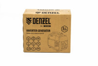 Генератор инверторный gt-2200is, 2,2 квт, 230 в, бак 4 л, закрытый корпус, ручной старт// denzel