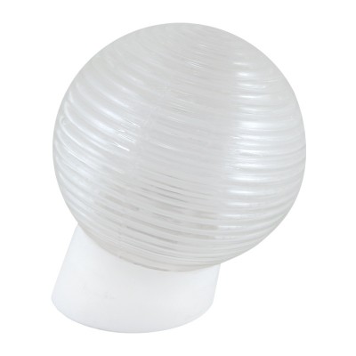 Светильник нбб под e27, 60вт, 230в, шар, наклонный, белый пластик+стекло, ip20