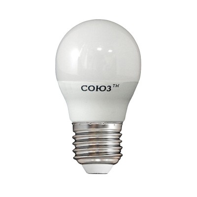 Лампа светодиодная LED e27, шар, 6вт, 230в, 2700к, теплый свет