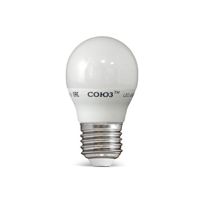 Лампа светодиодная LED e27, шар, 6вт, 230в, 4000к, нейтральный свет