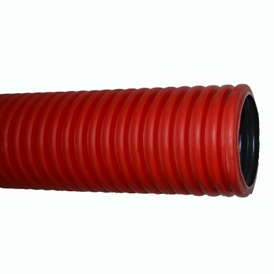 Труба гофрированная двухстенная sn6 для кабельной канализации d=110мм ip65 красная (бухта-50п.м)