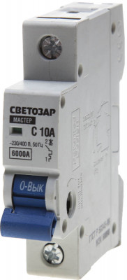 Светозар ва-60, 1p, 10а, c, 6ка, автоматический выключатель (sv-49061-10-c)