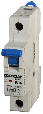 Светозар ва-60, 1p, 40а, b, 6ка, автоматический выключатель (sv-49051-40-b)