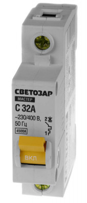 Светозар 1p, 25а, c, 4.5ка, автоматический выключатель (49060-25-с)