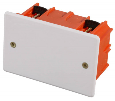Коробка монтажная светозар для полых стен, макс. напряжение 400в, с крышкой, 100х60х50мм, прямоугольная