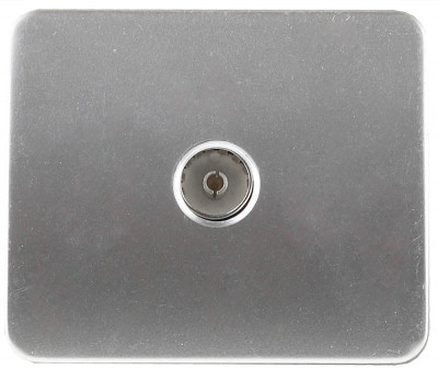 Светозар гамма, телевизионная, без вставки и рамки, цвет светло-серый металлик, электрическая розетка (sv-54115-sm)