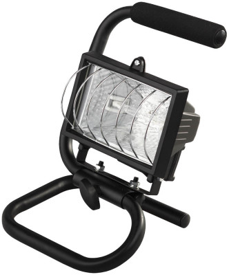 Прожектор галогеновый светозар переносной с подставкой, цвет черный, 150 вт