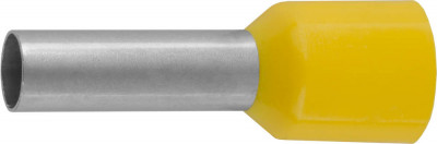 Наконечник светозар штыревой, изолированный, для многожильного кабеля, желтый, 6,0 мм2, 10шт