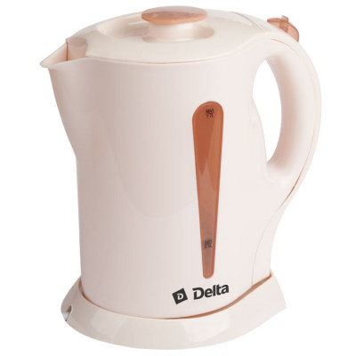 Чайник электрический delta dl-1301бежевый 1,7л 2200 вт спираль