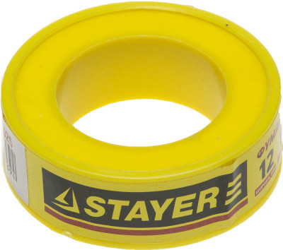 Stayer 0.075 мм х 12 мм х 10 м, 0.25 г/см3, фум лента (12360-12-025)