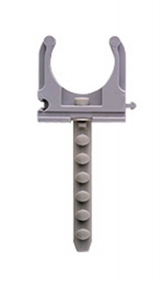 Скоба-держатель для металлопластиковых труб, в комплекте с дюбелем, 25 мм, 5 шт, ЗУБР