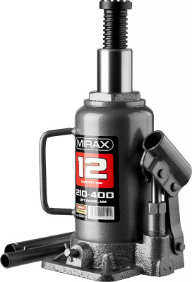 Mirax 12т, 210-400 мм домкрат бутылочный гидравлический