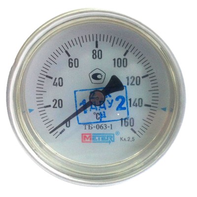 Термометр биметаллич тб63 160c дк63 l=80 метер