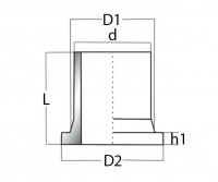Втулка пэ под фл спигот удлин дн75(89) pn16 sdr11 .