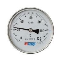 Термометр биметаллич тб100 120c дк100 l=100 осевой метер