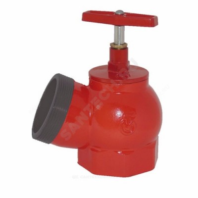 Клапан пожарный чугун угловой 125 гр пк50 ду 50 1,6 мпа муфта-цапка zw80001 цветлит