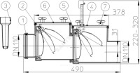 Затвор канализационный дн 110 б/нап 2камер с фиксатором,2люк hl 710.2