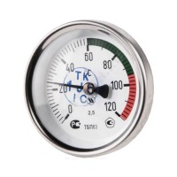 Термометр биметаллический дк63 осевой 120с тбп-т завод теплотехнических приборов