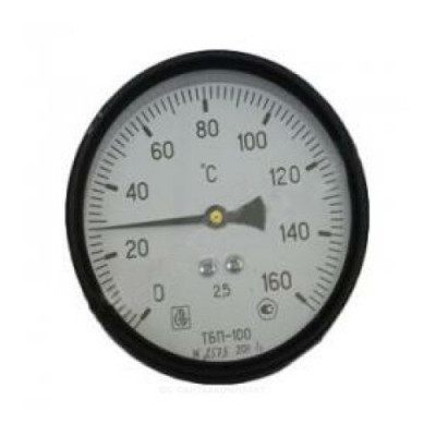 Термометр биметаллический осевой дк100 l=160мм g1/2