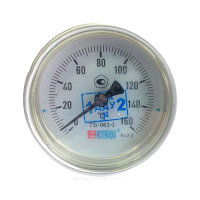 Термометр биметаллический тб63 160с дк63 l=100 g1/2