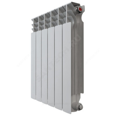Радиатор алюминиевый ра 500/100 6 секций ral 9016 (белый) нрз