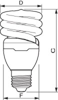 Лампа люминесцентная компакт. TornadoT2 8y 20Вт E27 спиральная 6500К CDL PHILIPS 929689848410
