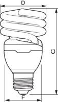 Лампа люминесцентная компакт. Tornado T2 8y 23Вт E27 спиральная 2700К WW PHILIPS 929689848511 / 871829166300300