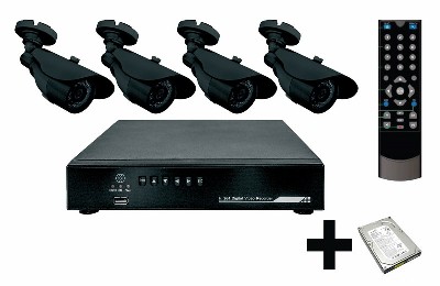 Комплект видеонаблюдения 4 наруж. камеры (с жестким диском 500гб) rexant 45-0113