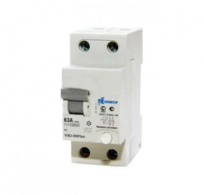 Выключатель дифференциального тока (УЗО) 4п 63А 30мА тип AC УЗО-100 КОНТАКТОР 7000555