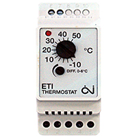 Термостат мех. eti-1551 для трубопроводов без датчика 2квт 10а на din-рейку oj electronics