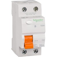 Выключатель дифференциального тока (УЗО) 2п 25А 30мА тип AC ВД63 Домовой SchE 11450