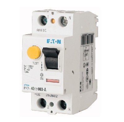 Выключатель дифференциального тока (УЗО) 2п 25А 30мА тип AC PF7 EATON 263577