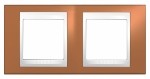 Рамка 2-м Unica Хамелеон горизонт. оранж./бел. SchE MGU6.004.869