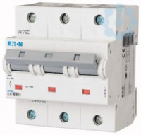 Выключатель автоматический модульный 3п D 80А 20кА PLHT-D80/3 EATON 248048