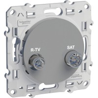 Механизм розетки СП R-TV-SAT Odace алюм. SchE S53R454