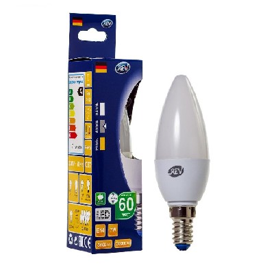 Лампа светодиодная C37 7Вт свеча 4000К бел. E14 600лм 180-240В REV 32350 1