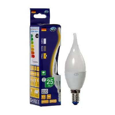 Лампа светодиодная LED fc37 e14 3вт 250лм 2700к теплый свет; свеча на ветру rev 32275 7