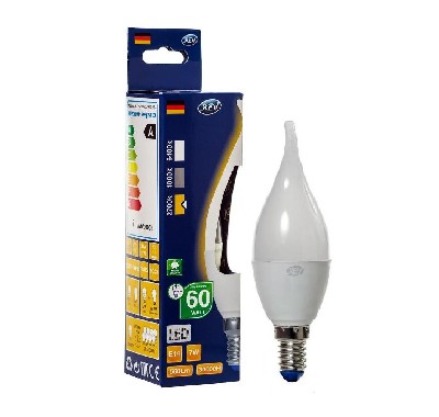 Лампа светодиодная FC37 7Вт свеча 2700К тепл. бел. E14 600лм 180-240В REV 32351 8