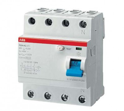 Выключатель дифференциального тока (УЗО) 4п 40А 100мА тип AS F204 ABB 2CSF204201R2400