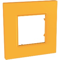Рамка 1-м Unica quadro оранж. SchE MGU4.702.29