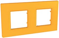 Рамка 2-м Unica quadro оранж. SchE MGU4.704.29