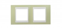 Рамка 2-м Unica Хамелеон горизонт. зел. яблоко/бел. SchE MGU6.004.863