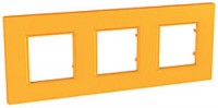 Рамка 3-м Unica quadro оранж. SchE MGU4.706.29