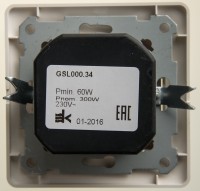 Светорегулятор (диммер) Glossa поворотный 300Вт в сборе перламутр SchE GSL000634