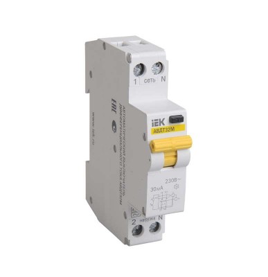 Выключатель автоматический дифференциального тока 1п C 20А 30мА тип A 4.5кА АВДТ-32М IEK MAD32-5-020-C-30