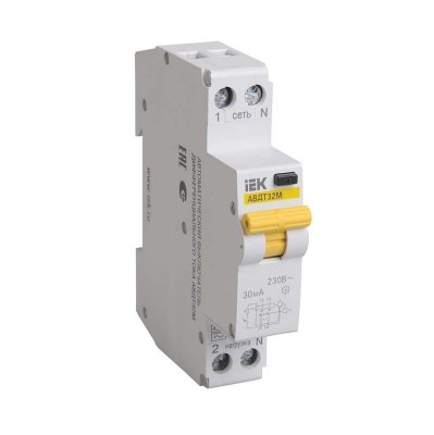 Выключатель автоматический дифференциального тока 1п C 25А 30мА тип A 4.5кА АВДТ-32М IEK MAD32-5-025-C-30