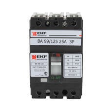 Выключатель автоматический 3п 125/16А 25кА ВА-99 PROxima EKF mccb99-125-16