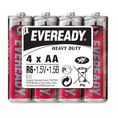 Элемент питания солевой r6 heavy duty (48/576/28800) (уп.4шт) eveready б0003357