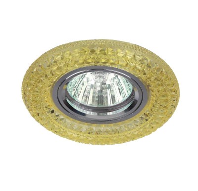 Светильник точечный DK LD3 YL/WH MR16 декор со светодиод. подсветкой желт. ЭРА Б0028092