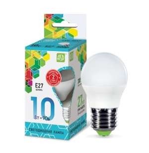 Лампа светодиодная LED-Шар-standard 10Вт 4000К нейтр. бел. E27 900лм 230В ASD 4690612015484